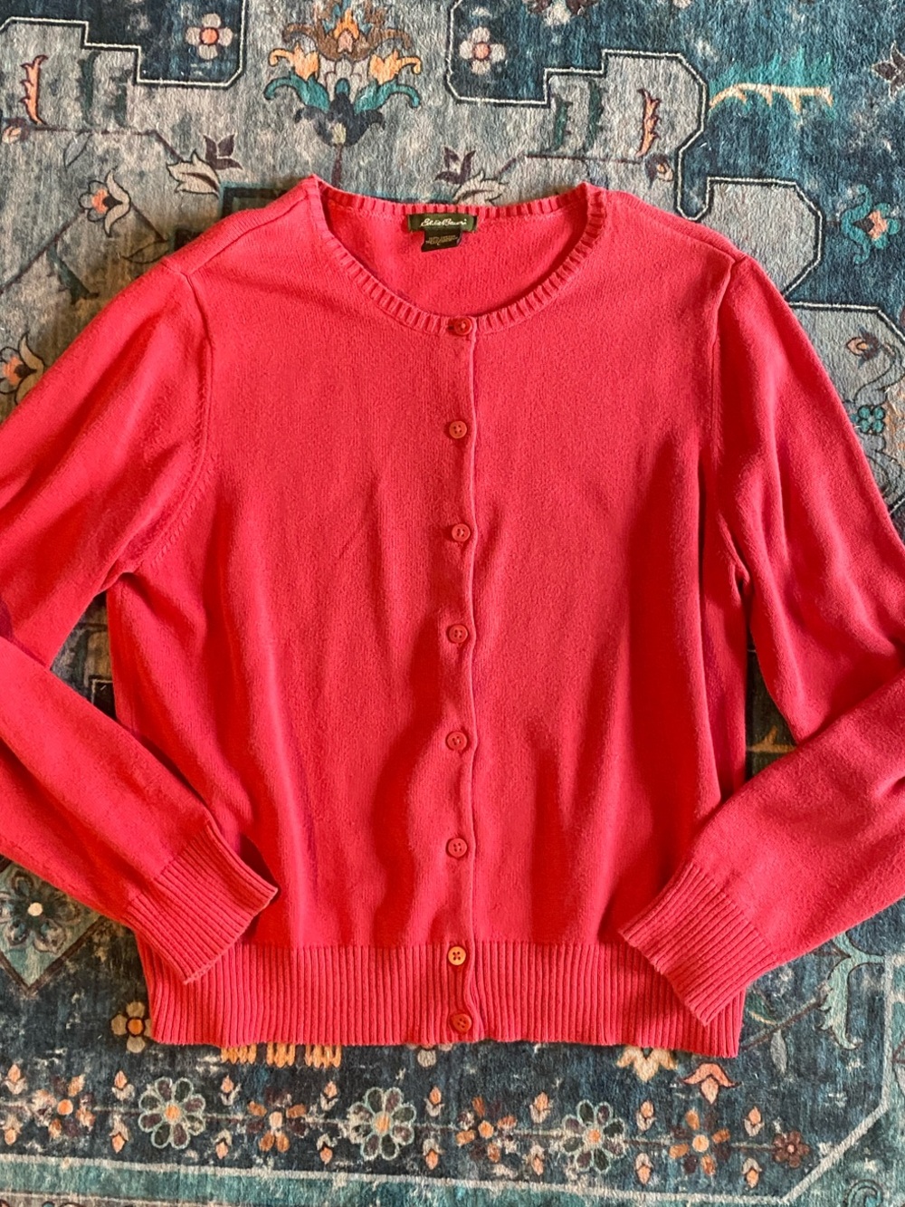 Eddie Bauer coral cardigan